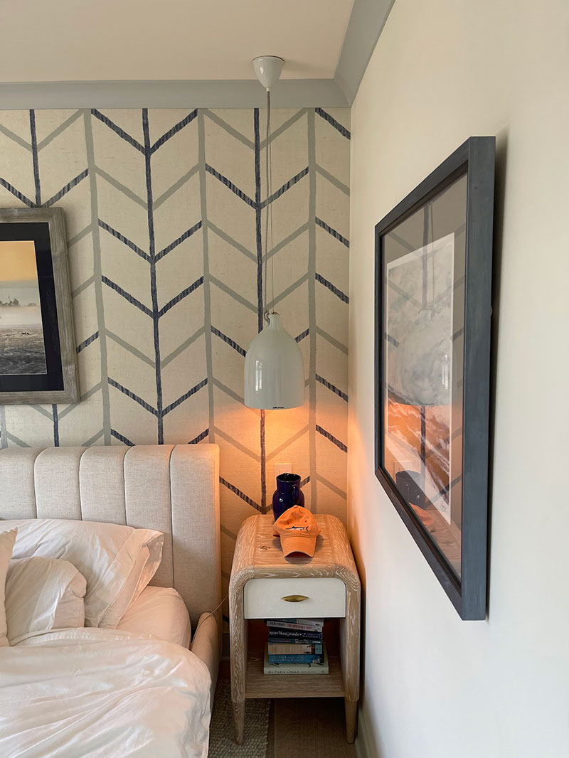 Bedroom Lamp, Electrician upgrading an outdated breaker panel in a Sea Girt home during renovation